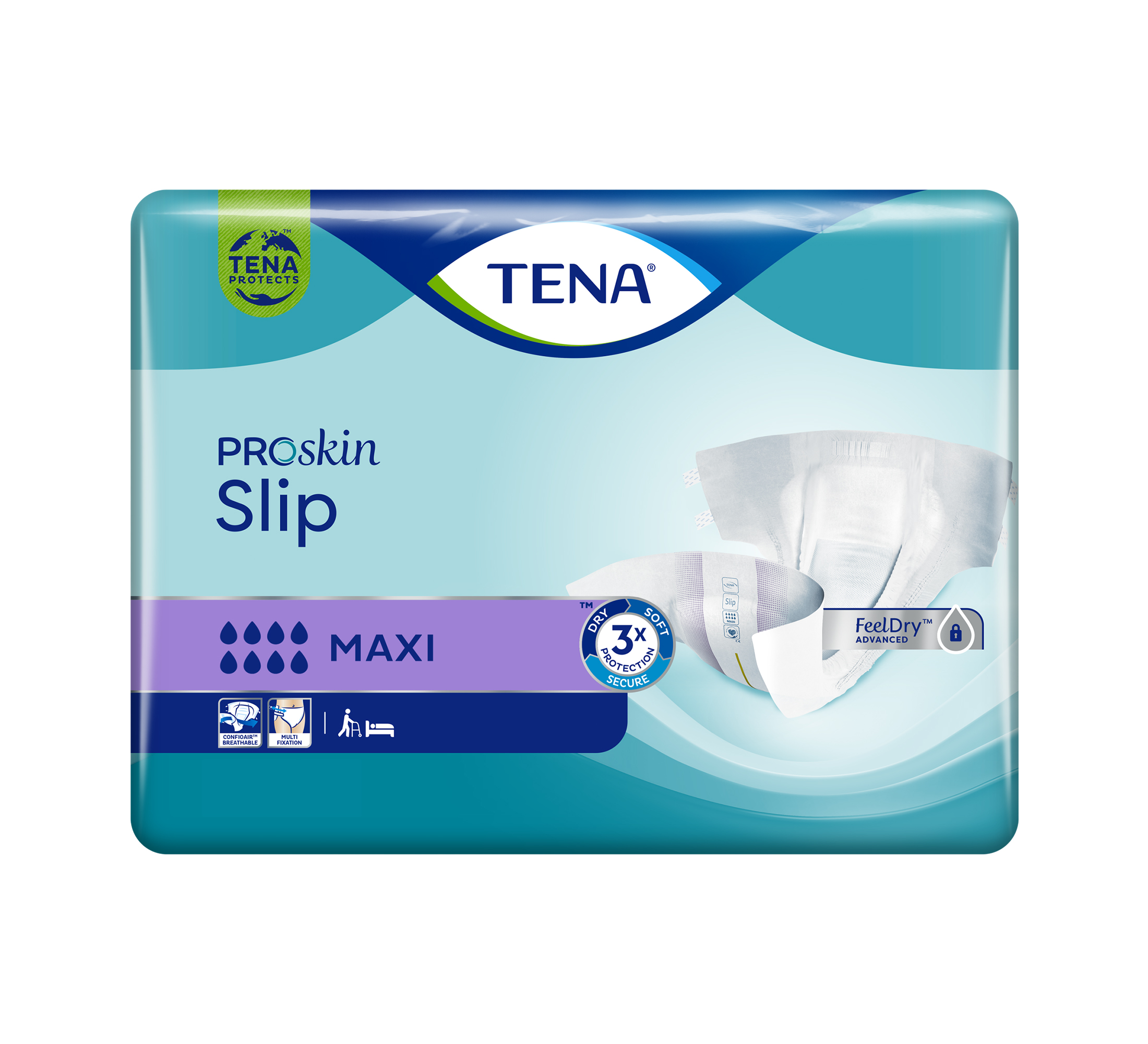 TENA ProSkin  Slip Maxi Windelhosen, Saugfähigkeit 8/8, Größe M, 24 Stk.