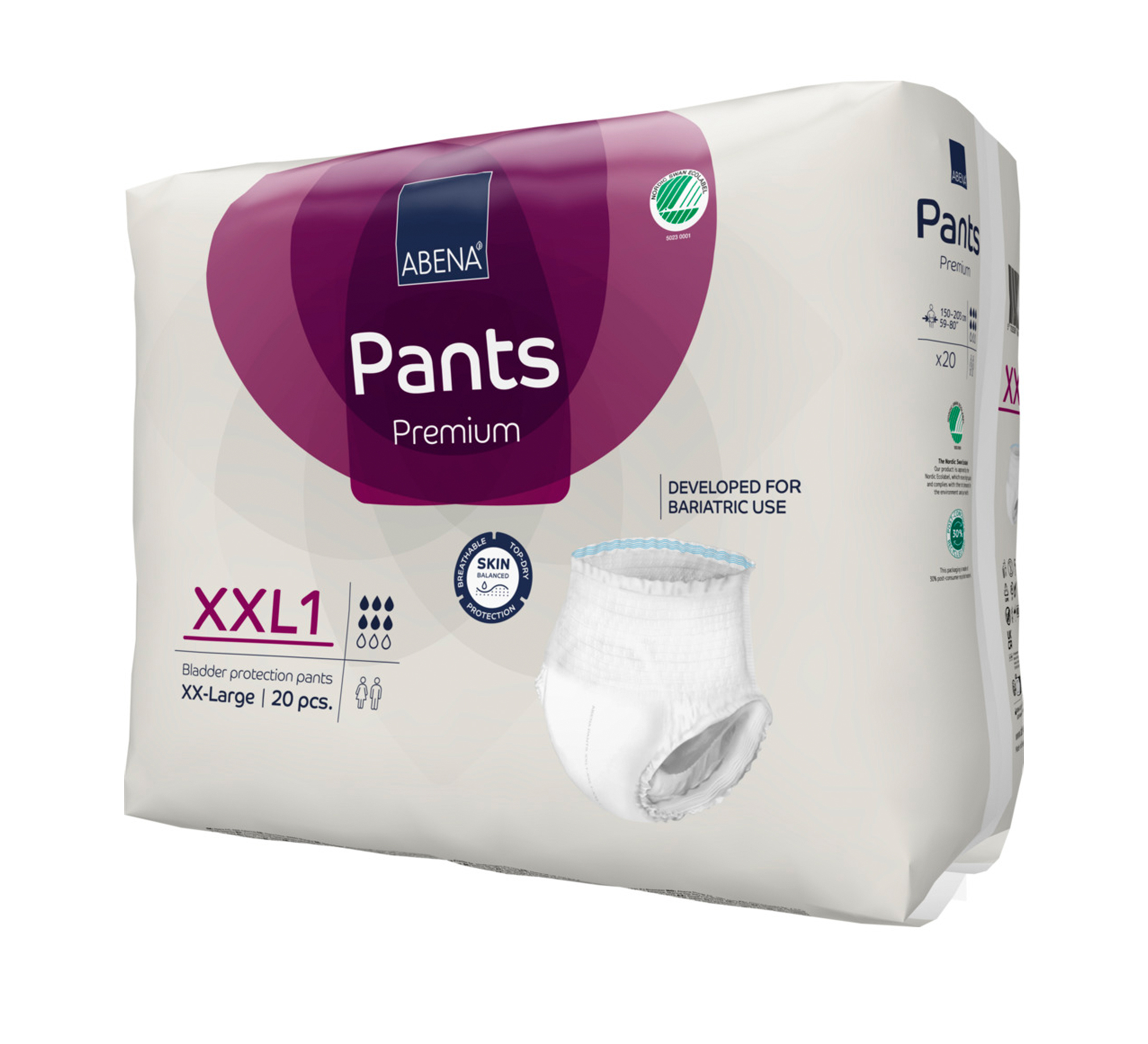 ABENA Pants Premium Einweghosen, XXL1, Größe XXL, 20 Stk.