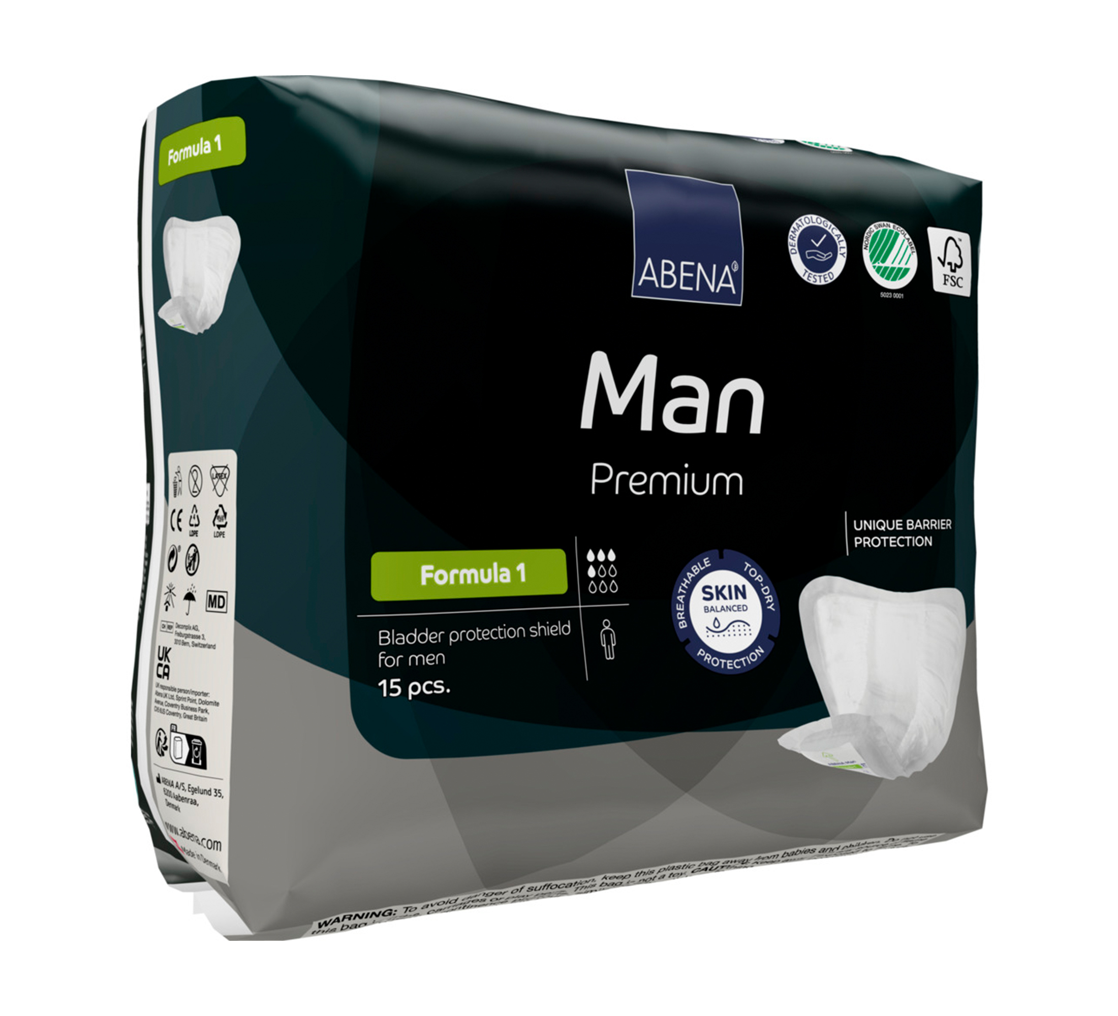 ABENA Man Premium Formula 1 absorbierende Einlage, 15 Stk.