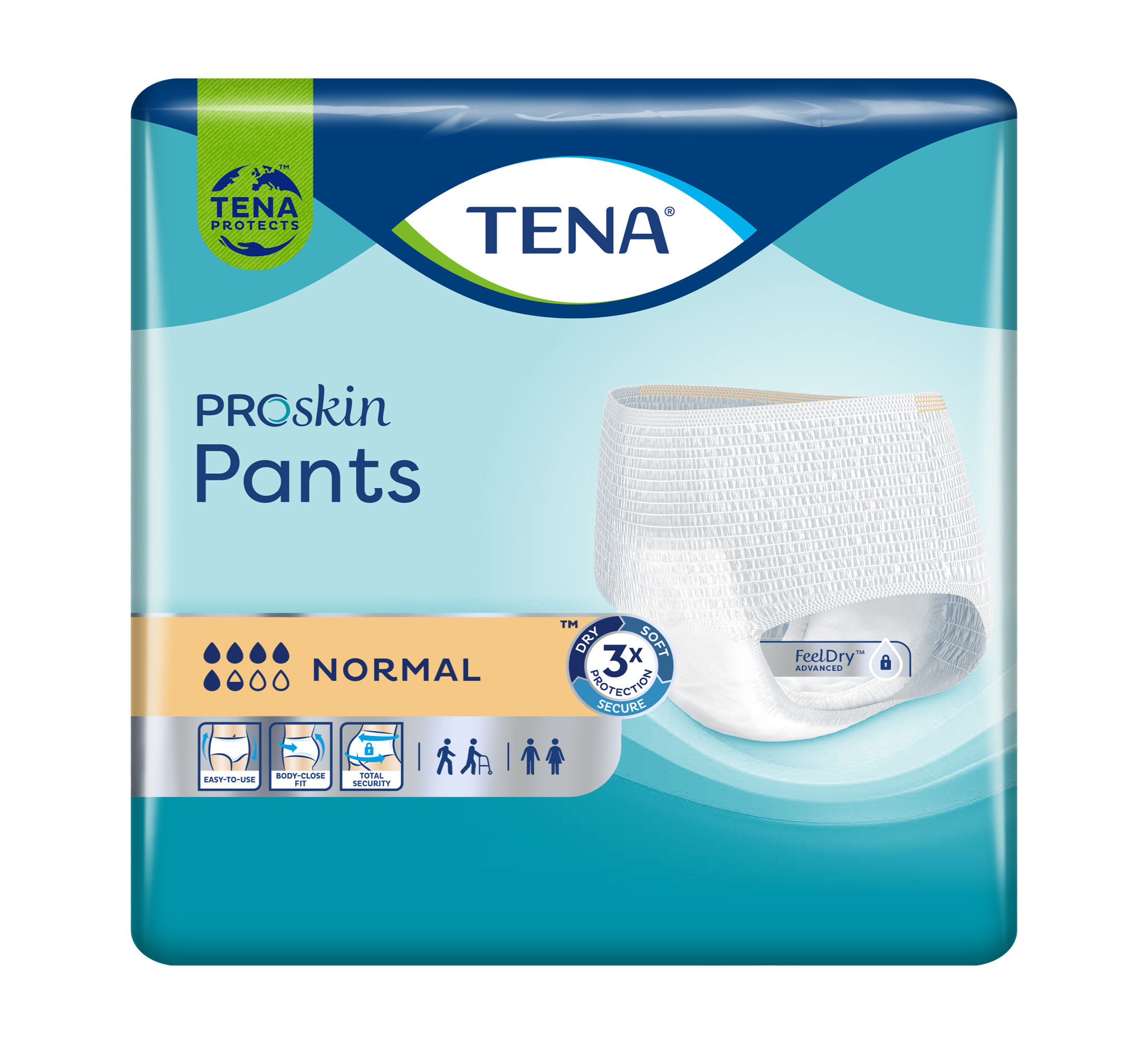 TENA ProSkin Pants Normal mutandine assorbenti, livello d'assorbenza 6/8, taglia M, 18 pz.