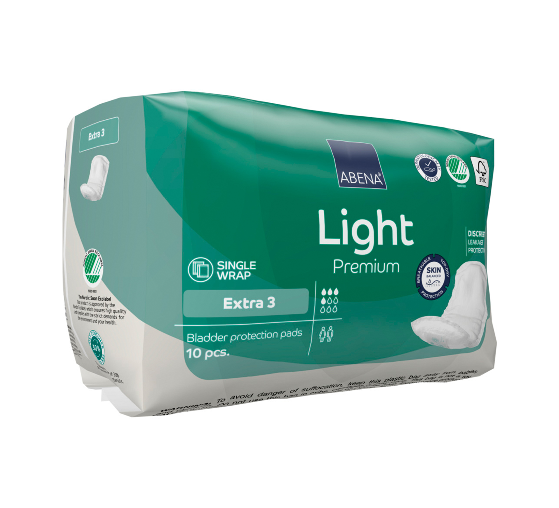 ABENA Light Premium Extra 3 absorbierende Einlage, 10 Stk.