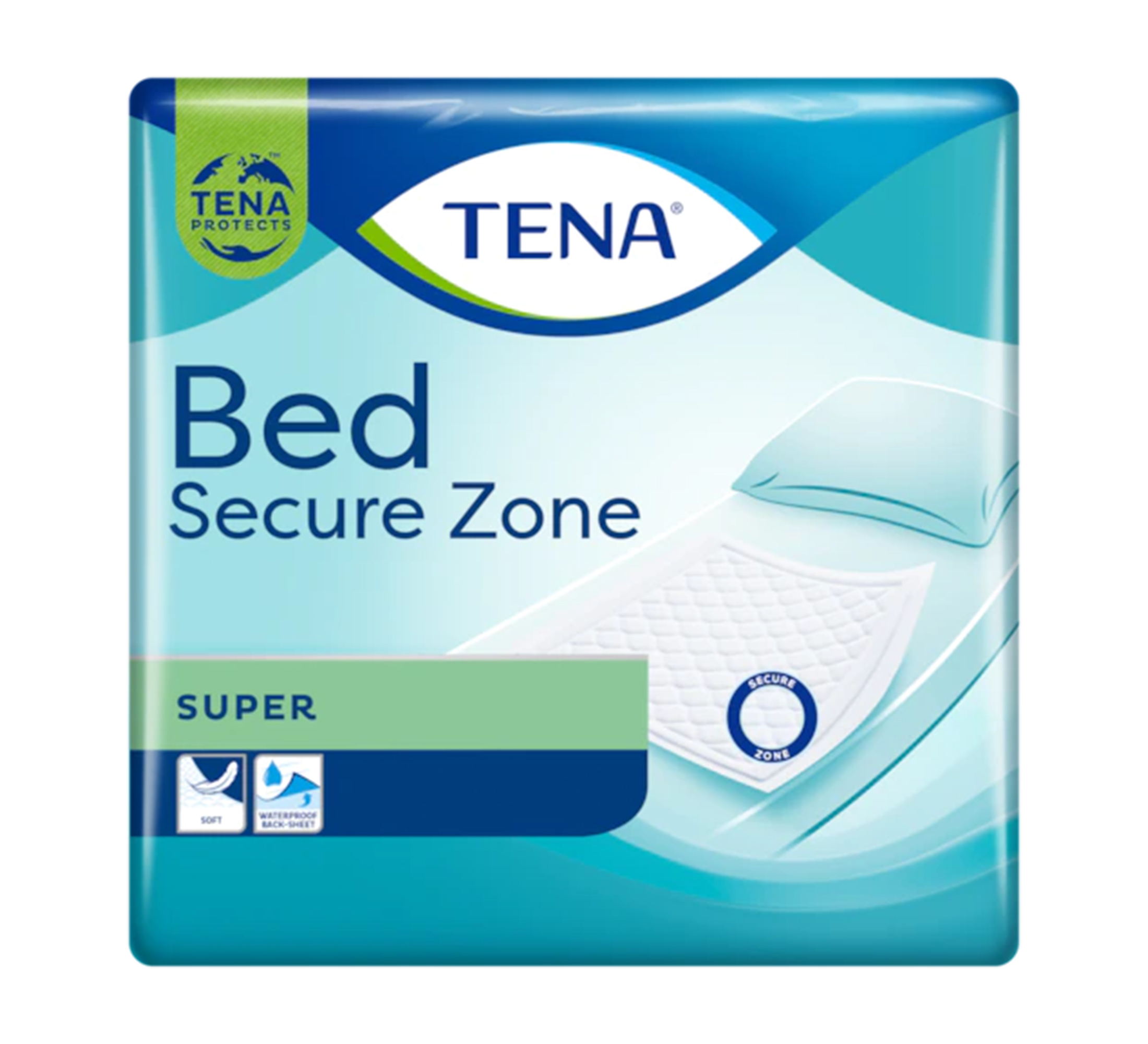 TENA Bed Secure Zone Super Inkontinenz-Schutzunterlagen, 60x90cm, 35 Stk.